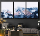 Abstract Watercolor Mountain Landscape Art Canvas Print