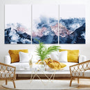 Abstract Watercolor Mountain Landscape Art Canvas Print