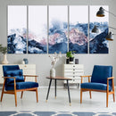 Abstract Watercolor Mountain Landscape Art Canvas Print
