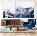 Abstract Watercolor Mountain Landscape Art Canvas Print