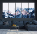 Abstract Watercolor Mountain Landscape Art Canvas Print