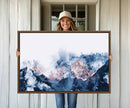 Abstract Watercolor Mountain Landscape Art Canvas Print