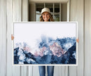 Abstract Watercolor Mountain Landscape Art Canvas Print