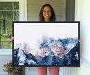 Abstract Watercolor Mountain Landscape Art Canvas Print
