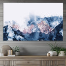 Abstract Watercolor Mountain Landscape Art Canvas Print
