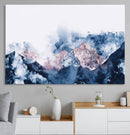 Abstract Watercolor Mountain Landscape Art Canvas Print