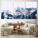 Abstract Watercolor Mountain Landscape Art Canvas Print