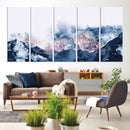 Abstract Watercolor Mountain Landscape Art Canvas Print