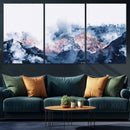 Abstract Watercolor Mountain Landscape Art Canvas Print