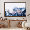 Abstract Watercolor Mountain Landscape Art Canvas Print