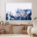 Abstract Watercolor Mountain Landscape Art Canvas Print