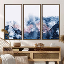 Abstract Watercolor Mountain Landscape Art Canvas Print