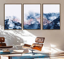 Abstract Watercolor Mountain Landscape Art Canvas Print