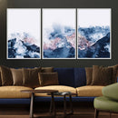 Abstract Watercolor Mountain Landscape Art Canvas Print