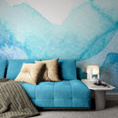 Abstract Blue Wallpaper - Serene Blue Watercolor Wall Mural