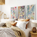 Japanese Garden Set of 3 Posters. Abstract Eclectic Art by Wall Art Set