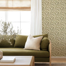 Whimsical Bloom Wallpaper - Soft Green & Cream Floral