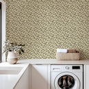 Whimsical Bloom Wallpaper - Soft Green & Cream Floral