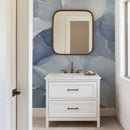 Blue & Gold Abstract Marble Wall Mural