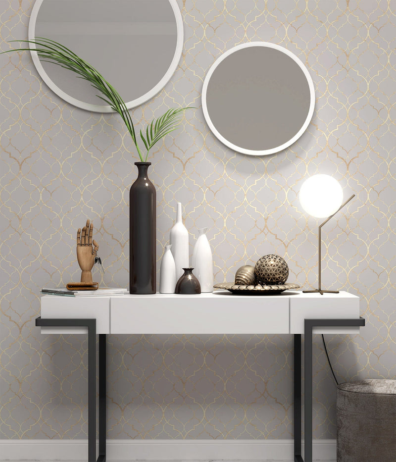 Beige Geometric Wallpaper