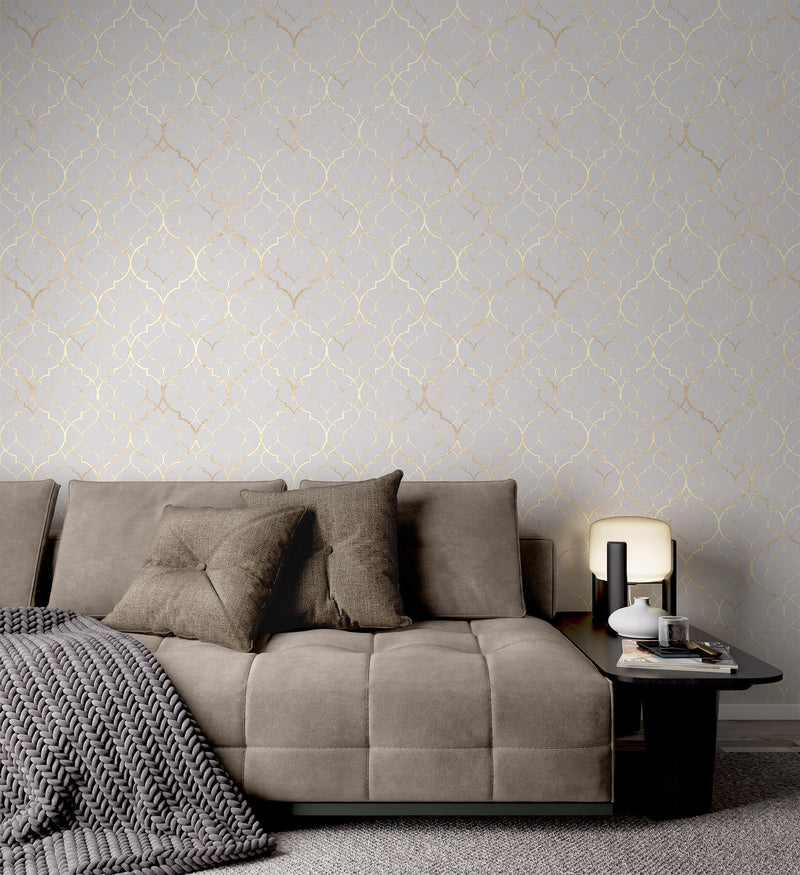 Beige Geometric Wallpaper