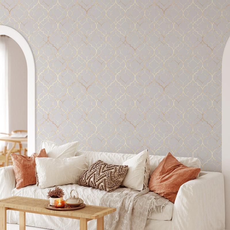 Beige Geometric Wallpaper