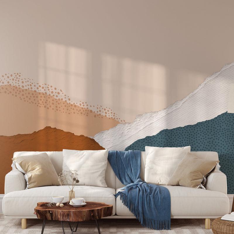 Mountain Mural Wallpaper Abstract Mountain Wallpaper Removable Wallpaper