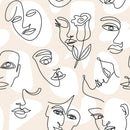 Abstract Line Face Wallpaper - Bohemian Woman Face Wallpaper
