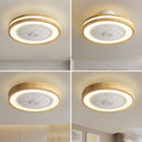 GobekUsa 20" Wood Ceiling Fan with APP Remote Control & LED Light, Modern Living Bedroom Design