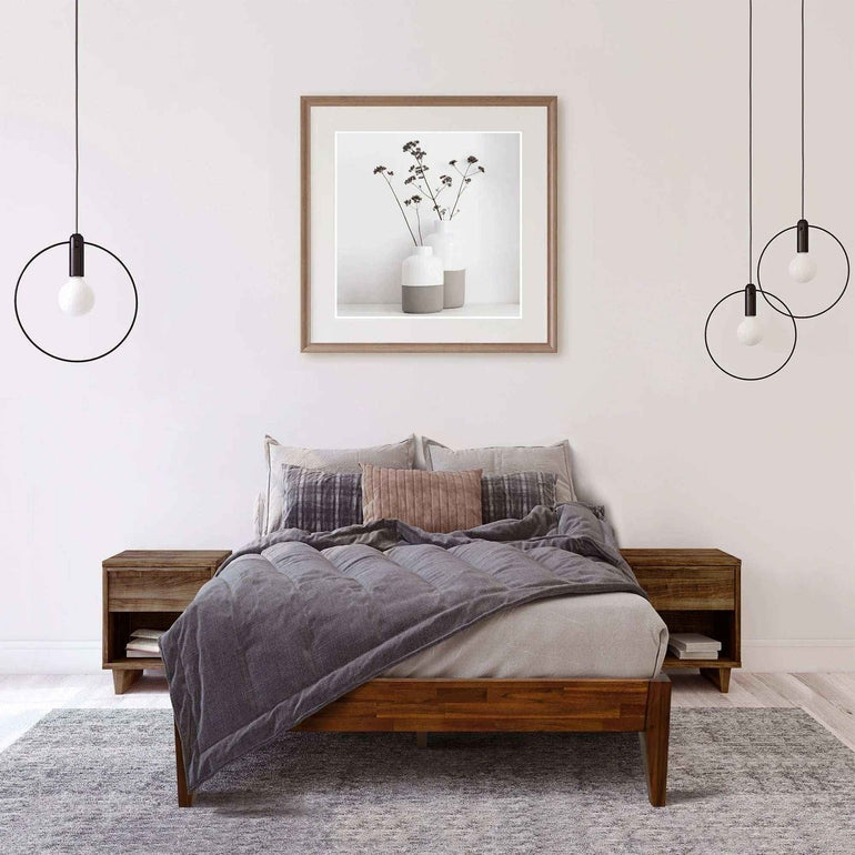 Acacia Mervyn Solid Wood Platform Bed for Timeless Comfort and Style
