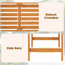 Acacia Wood 2-Person Patio Loveseat with Backrest and Armrests for Porch by LJGDeals