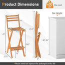 Acacia Wood Bar Height Chair with Backrest and Footrest for Backyard by LJGDeals