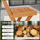 Acacia Wood Bar Height Chair with Backrest and Footrest for Backyard by LJGDeals