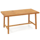 Acacia Wood Dining Table for 6 People Heavy-Duty Indoor Outdoor by LJGDeals