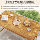 Acacia Wood Dining Table for 6 People Heavy-Duty Indoor Outdoor by LJGDeals