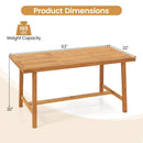 Acacia Wood Dining Table for 6 People Heavy-Duty Indoor Outdoor by LJGDeals