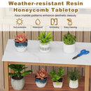 Outdoor Potting Bench Acacia Wood Garden Potting Table Planting Work Bench Station with Louvered Doors by LJGDeals