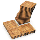 Acacia Wood Interlocking Deck Tiles 12x12 Inch by LJGDeals