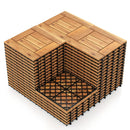 Acacia Wood Interlocking Deck Tiles 12x12 Inch by LJGDeals