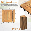 Acacia Wood Interlocking Deck Tiles 12x12 Inch by LJGDeals