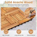 Acacia Wood Interlocking Deck Tiles 12x12 Inch by LJGDeals