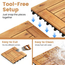Acacia Wood Interlocking Deck Tiles 12x12 Inch by LJGDeals