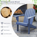 Acacia Wood Lounge Patio Adirondack Chair with Inclined Seat by LJGDeals