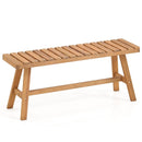 Acacia Wood Outdoor Garden Bench Set of 1/2 with Slatted Seat and 800 lbs Capacity by LJGDeals