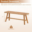 Acacia Wood Outdoor Garden Bench Set of 1/2 with Slatted Seat and 800 lbs Capacity by LJGDeals