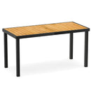 Acacia Wood Outdoor Dining Table with 1.97" Umbrella Hole for 6 People by LJGDeals