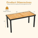Acacia Wood Outdoor Dining Table with 1.97" Umbrella Hole for 6 People by DirectDeals