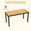 Acacia Wood Outdoor Dining Table with 1.97" Umbrella Hole for 6 People by LJGDeals