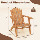 Acacia Wood Adirondack Chair - 400 lb Capacity by LJGDeals