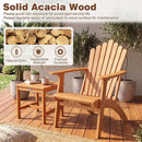 Acacia Wood Adirondack Chair - 400 lb Capacity by DirectDeals